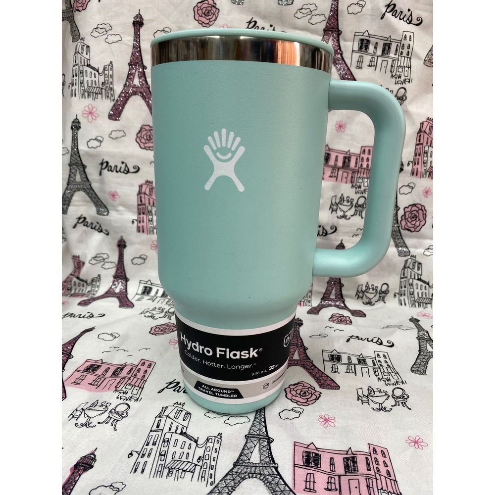 Hydro Flask 32oz All Around Travel Tumbler with Handle Mint Green New
